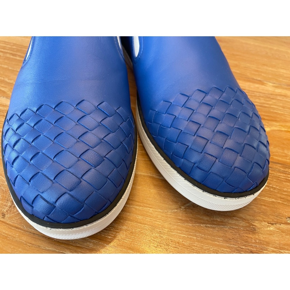 BOTTEGA VENETA Intrecciato Blue Leather 592368 Speedster Slip on Shoes - Picture 7 of 11